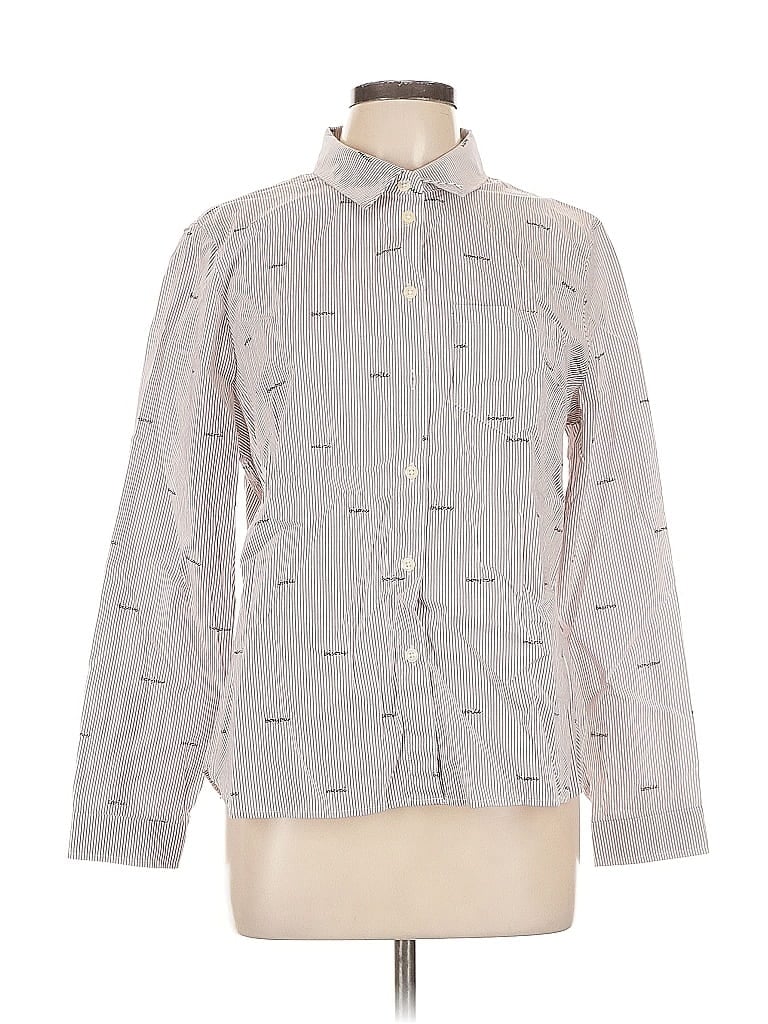 Pre-owned Banana Republic Factory Store Long Sleeve Button Down Shirt In Gray