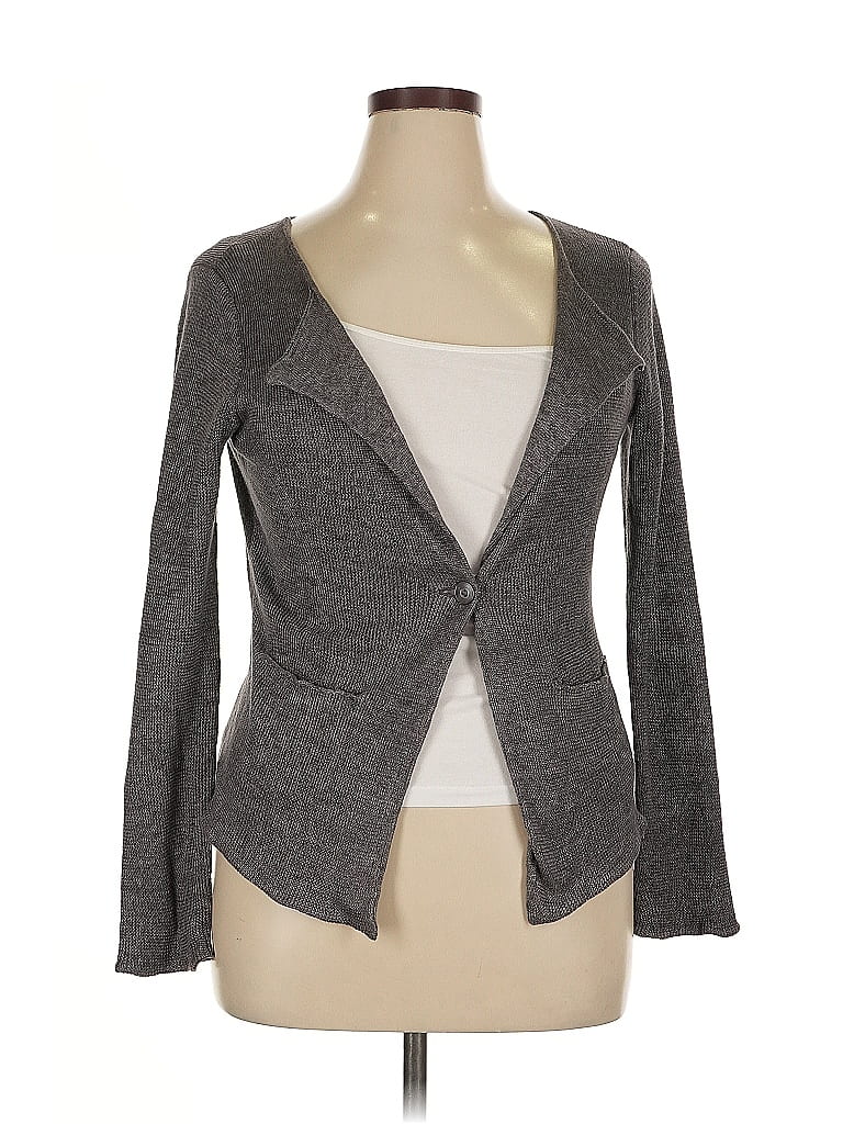 Pre-owned Eileen Fisher Cardigan Sweater In Gray