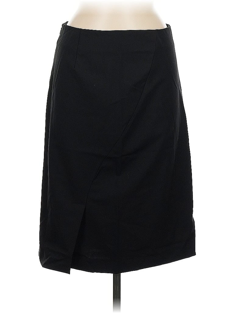 Pre-owned Theory Wool Skirt In Black