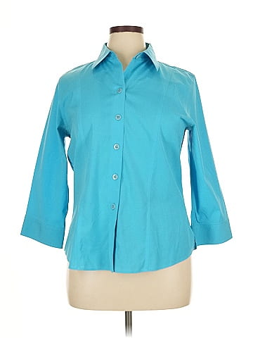Foxcroft 3/4 Sleeve Button-Down Shirt (view 1)