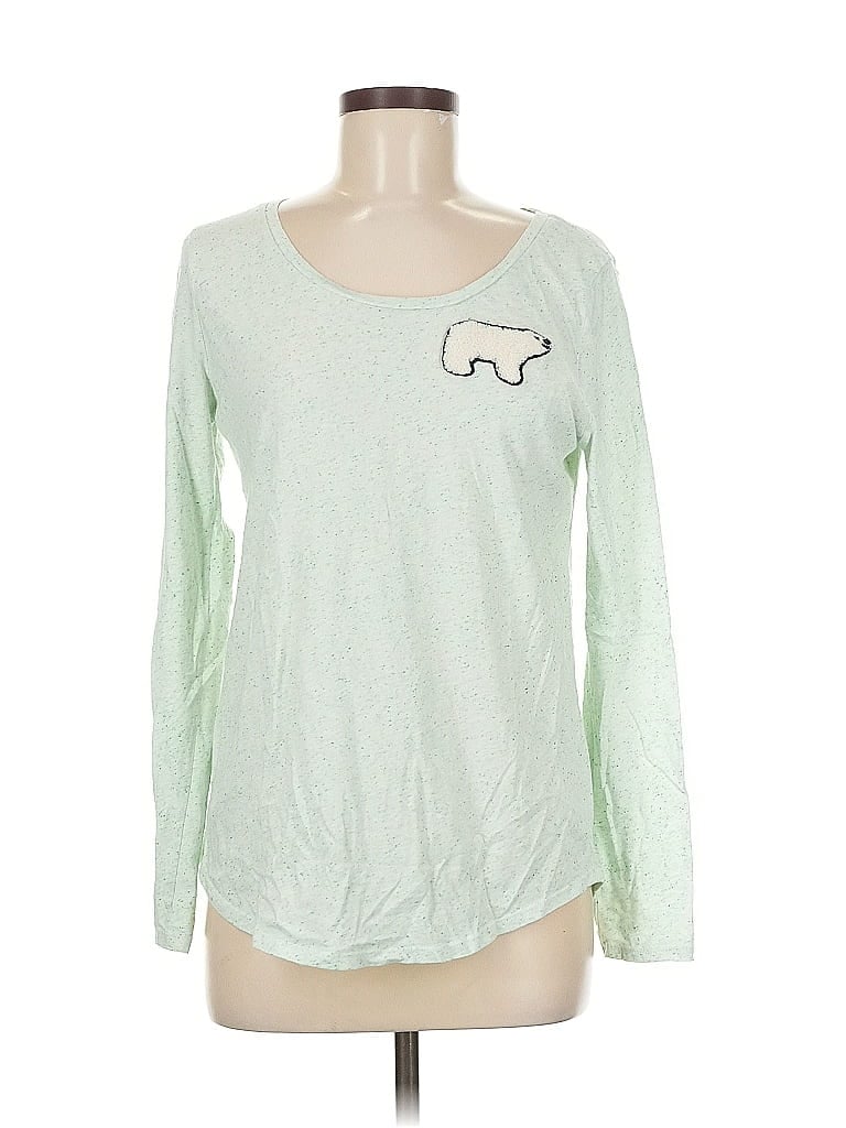 Pre-owned Ann Taylor Loft Long Sleeve T-shirt In Green