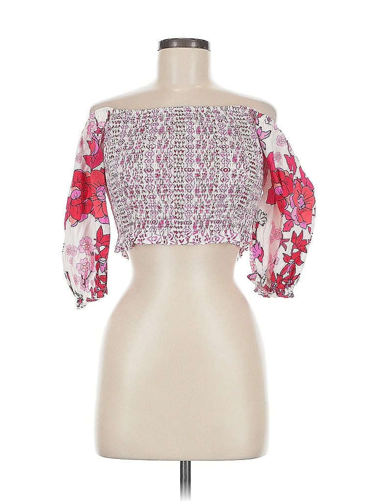 Pre-owned Btfl- Life 3/4 Sleeve Blouse In Pink