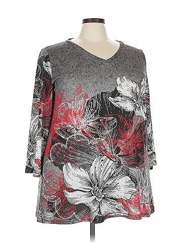 Lily by Firmiana 3/4 Sleeve Top (view 1)