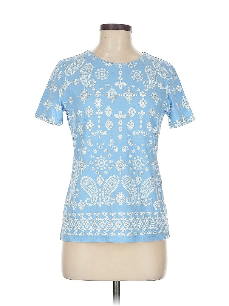 Pre-owned Talbots Short Sleeve T-shirt In Blue