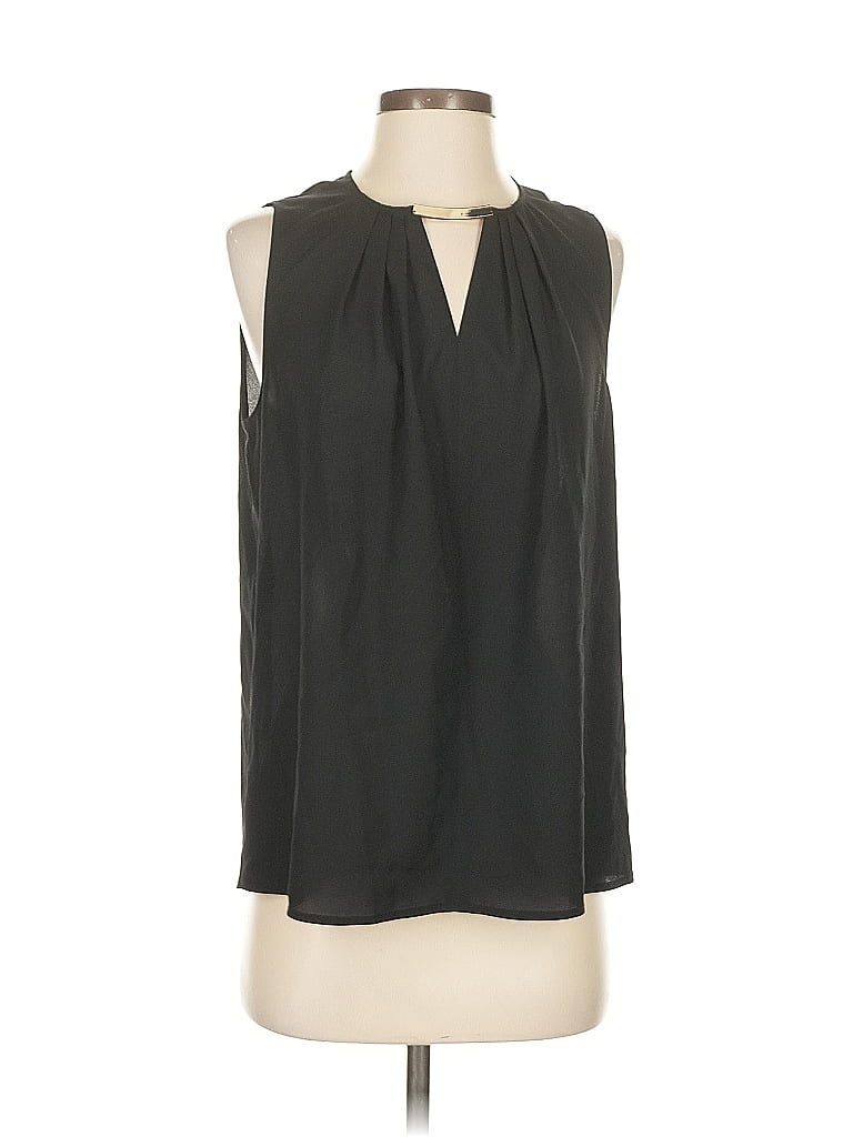 Pre-owned Tahari By Asl Sleeveless Blouse In Black