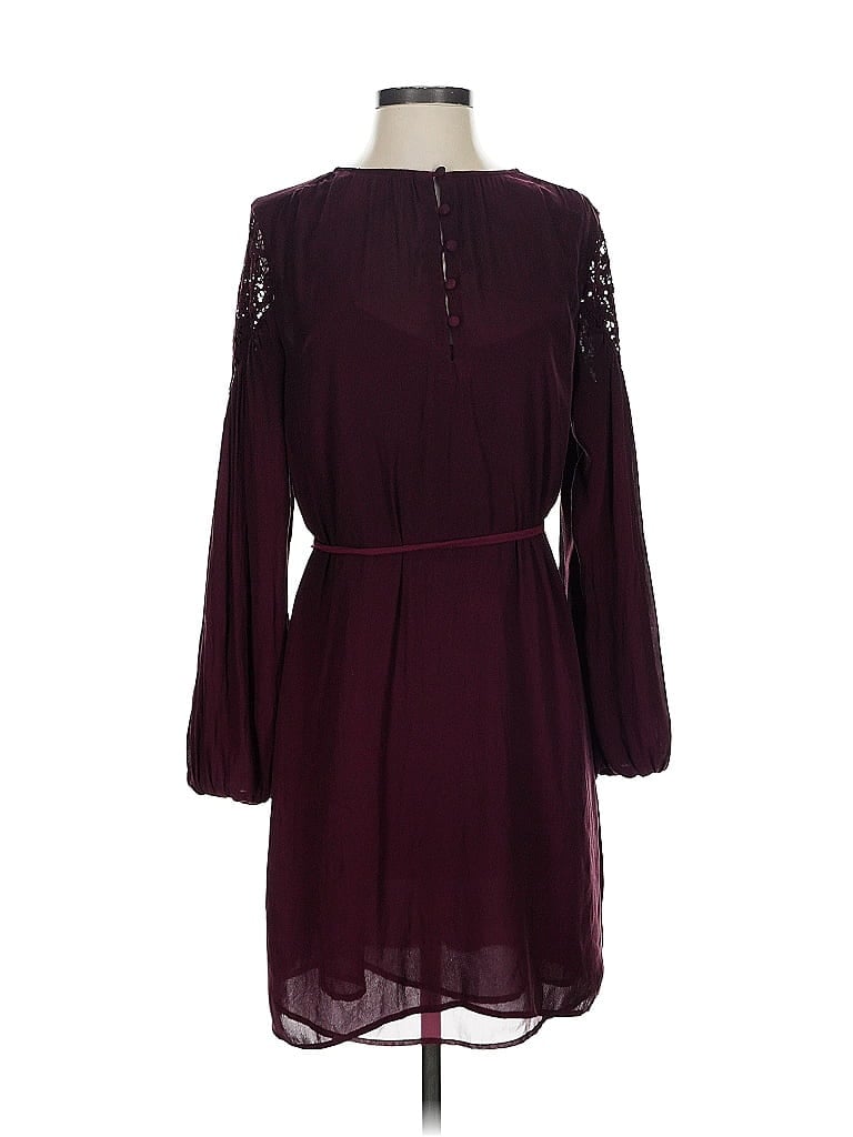 Pre-owned Ann Taylor Loft Casual Dress In Burgundy