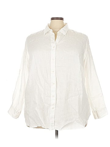 Lauren by Ralph Lauren 3/4 Sleeve Button-Down Shirt (view 1)