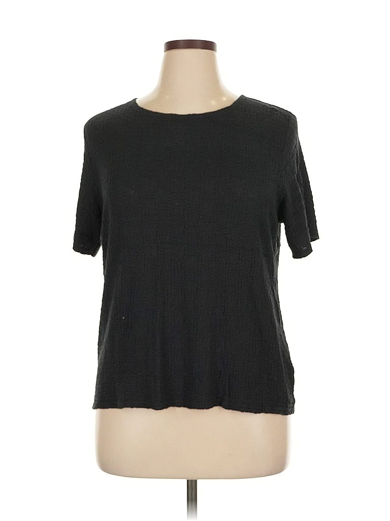 Pre-owned Croft & Barrow Short Sleeve T-shirt In Black