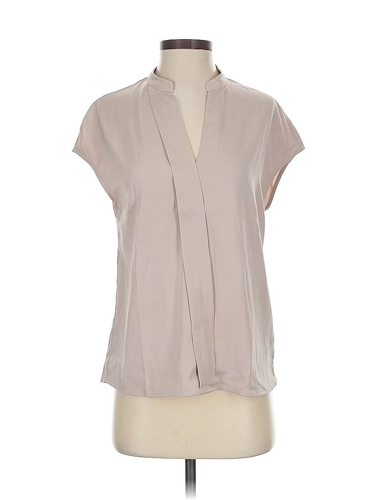 Pre-owned Assorted Brands Short Sleeve Blouse In Brown