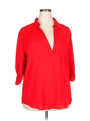 Soho JEANS NEW YORK & COMPANY 3/4 Sleeve Blouse (view 1)
