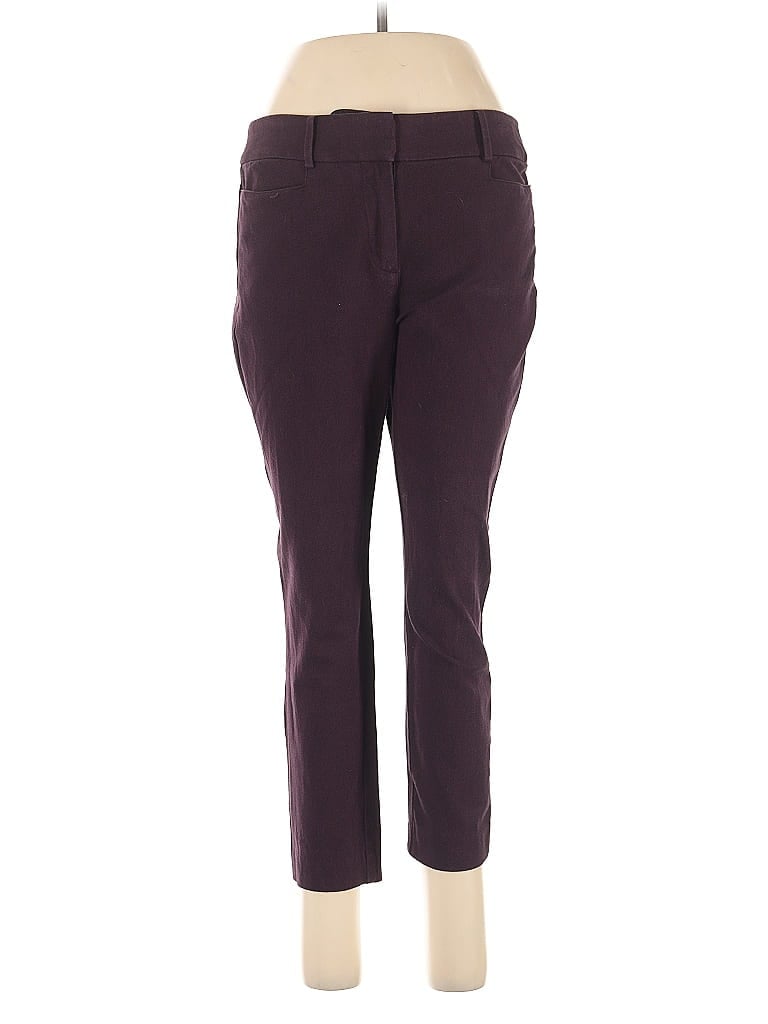 Pre-owned Ann Taylor Loft Dress Pants In Burgundy