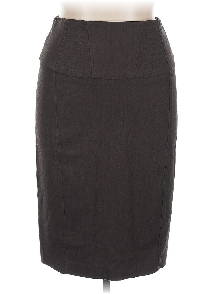 Pre-owned Body By Victoria Formal Skirt In Gray