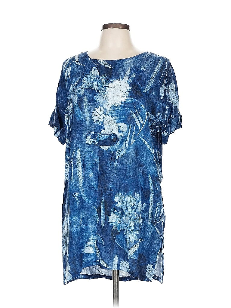 Pre-owned Noen Short Sleeve Blouse In Blue