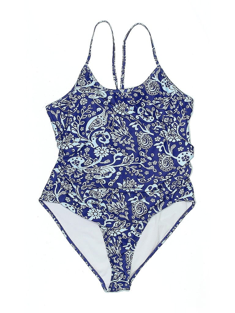 Pre-owned Assorted Brands One Piece Swimsuit In Blue