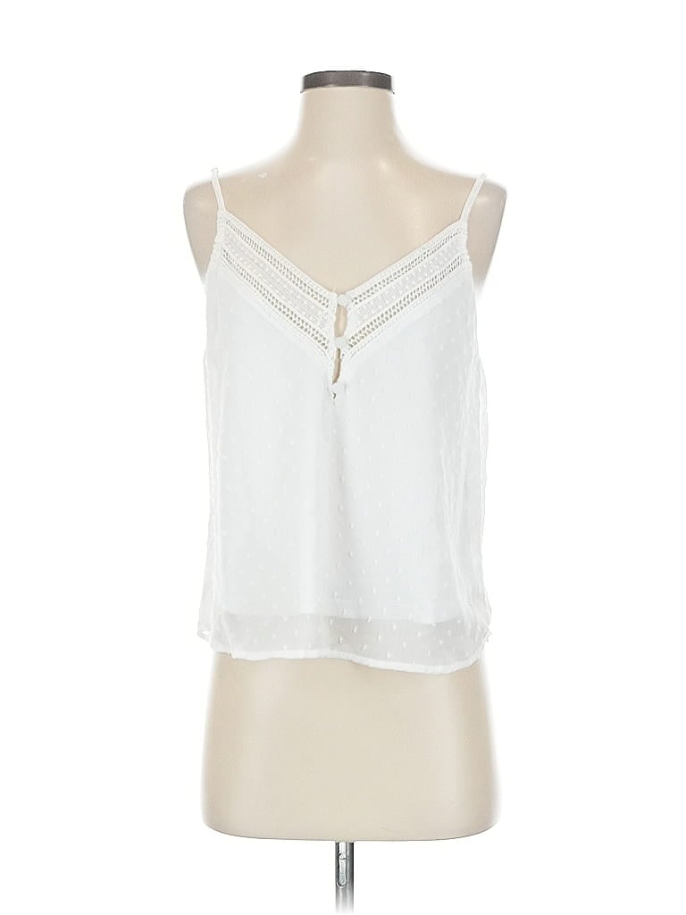 Pre-owned Chance Sleeveless Blouse In White