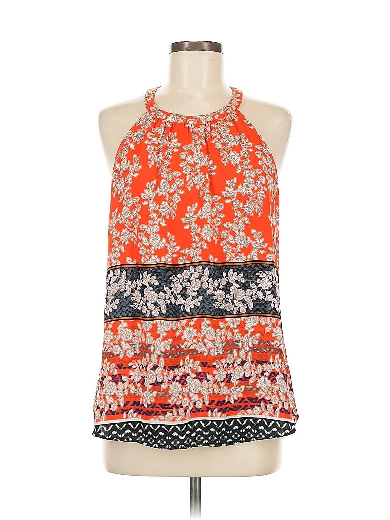 Pre-owned Daniel Rainn Sleeveless Blouse In Orange