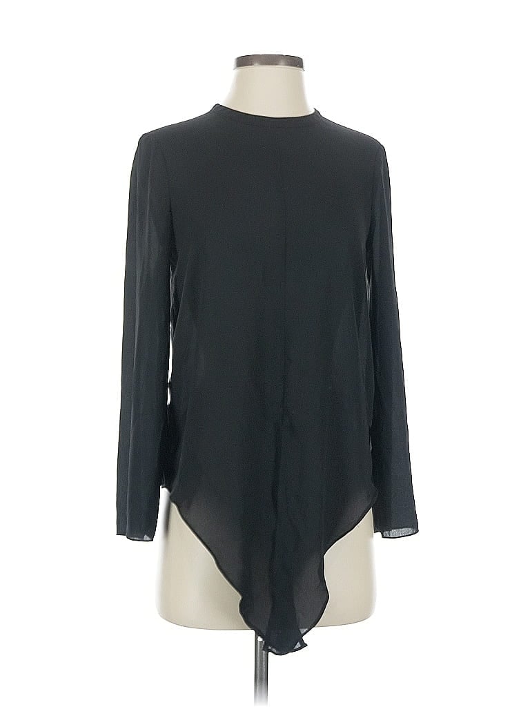 Pre-owned Madewell Long Sleeve Blouse In Black