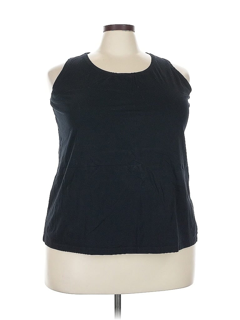 Pre-owned Catherines Sleeveless T-shirt In Black