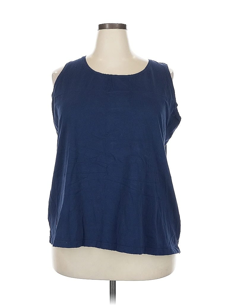 Catherines Blue Sleeveless T-Shirt Size 2X (petite) - photo 1