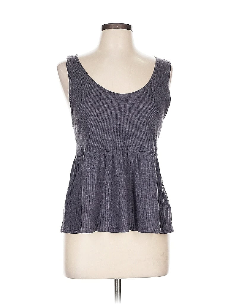 Pre-owned T.la Tank Top Gray Strapless Neckline Tops