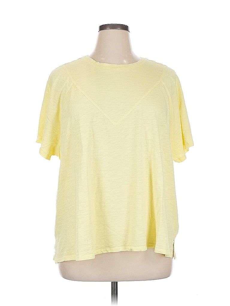 Pre-owned Logo Lounge Short Sleeve T-shirt In Yellow