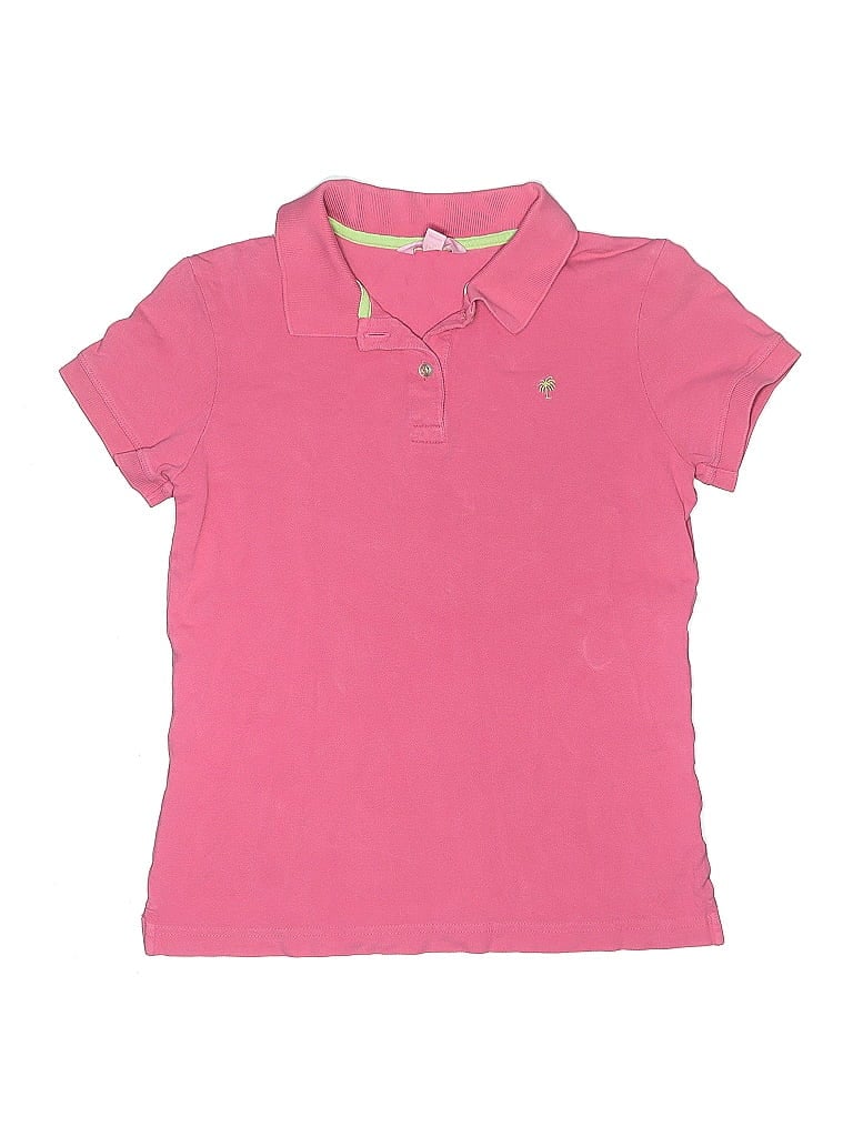 Click to view more detailed imagery on our partner's website Pre-owned Lilly Pulitzer Kids' Short Sleeve Top Pink Collared Neckline Tops