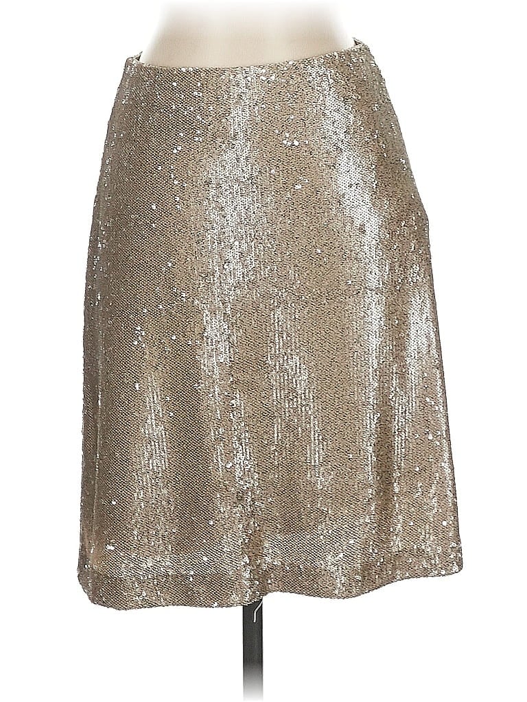 Pre-owned Zara Basic Formal Skirt In Silver