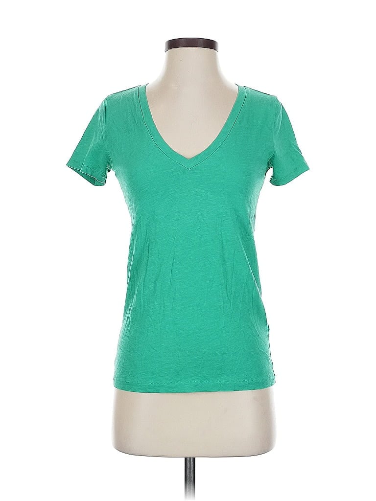 Pre-owned J.crew Factory Store Short Sleeve T-shirt In Green