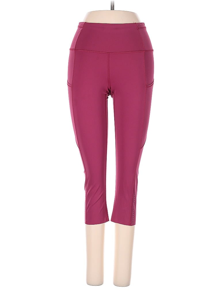 Pre-owned Lululemon Athletica Active Pants In Burgundy