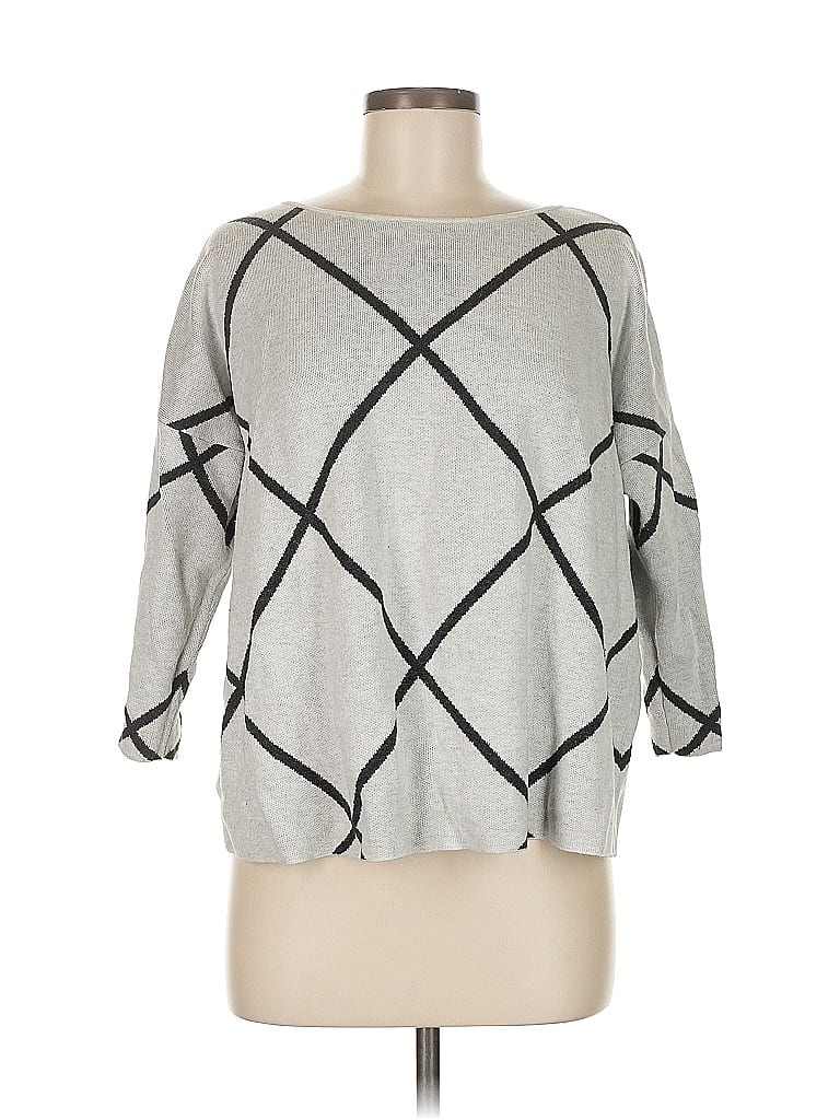 Pre-owned Ann Taylor Factory Pullover Sweater In Gray