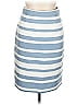 Halogen Stripes Blue Casual Skirt Size 14 - photo 1