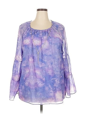JM Collection Long Sleeve Blouse (view 1)