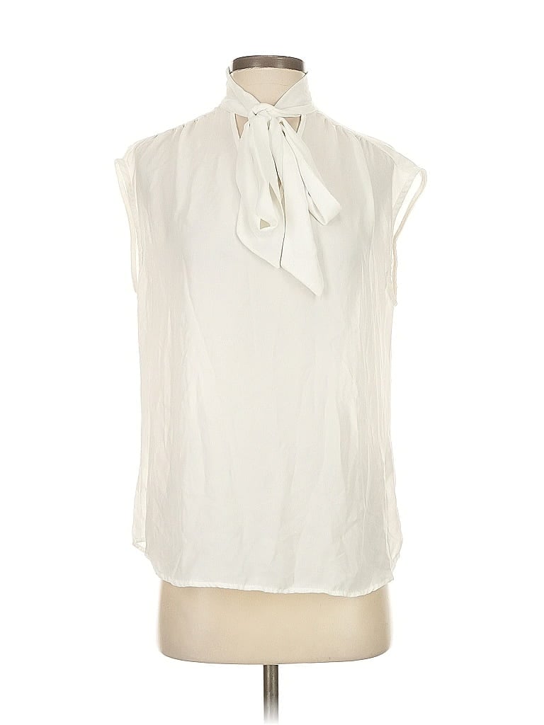 Pre-owned 7th Avenue Design Studio New York & Company Sleeveless Blouse In White