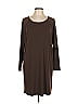 MICHAEL Michael Kors Solid Brown Casual Dress Size L - photo 1