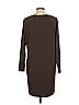MICHAEL Michael Kors Solid Brown Casual Dress Size L - photo 2