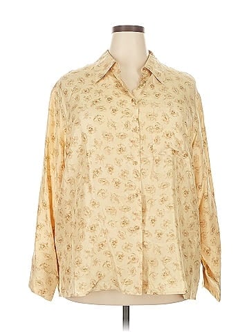 Elisabeth by Liz Claiborne Long Sleeve Silk Top (view 1)