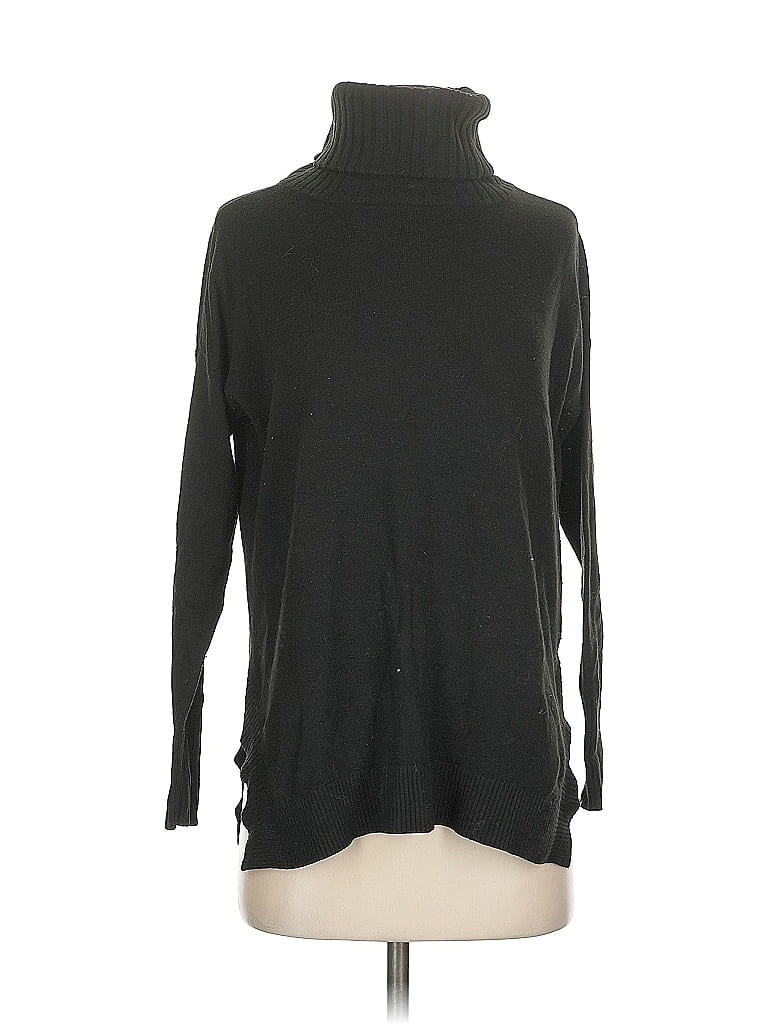 Pre-owned Ann Taylor Factory Turtleneck Sweater In Black