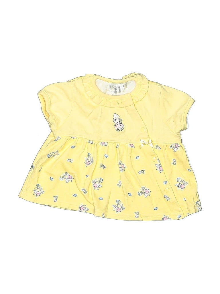 Pre-owned Carter's Babies' Short Sleeve Blouse In Yellow