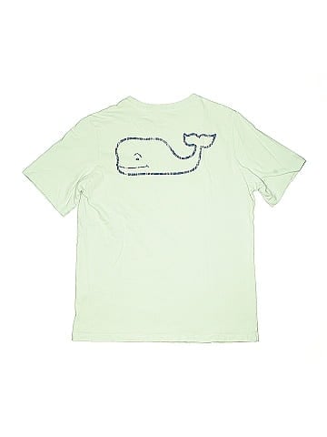 Vineyard Vines 100% Cotton Green Blue Short Sleeve T-Shirt Size 12 - 14