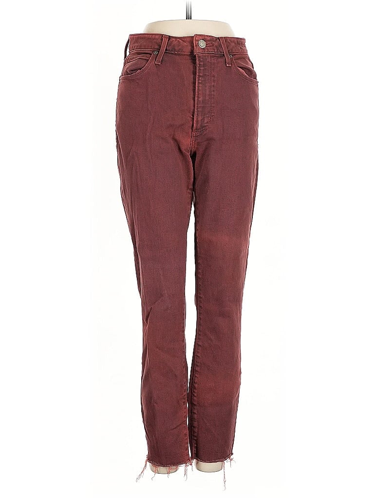 Pre-owned Abercrombie & Fitch Jeans In Burgundy