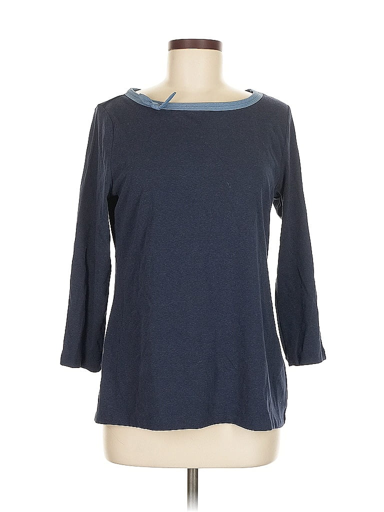 Pre-owned Talbots 3/4 Sleeve T-shirt In Blue