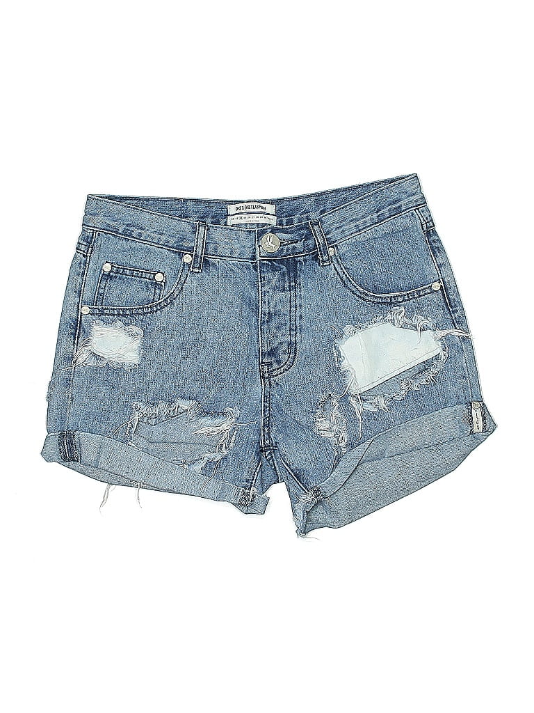 Pre-owned One X Oneteaspoon Denim Shorts In Blue