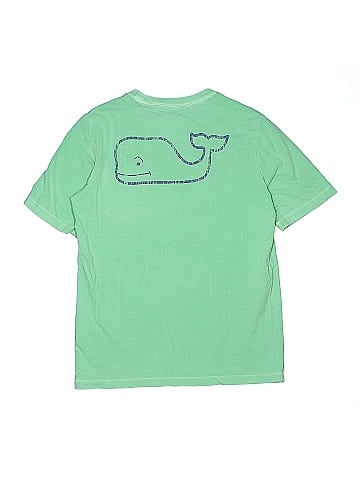 Vineyard Vines 100% Cotton Green Short Sleeve T-Shirt Size 12 - 14