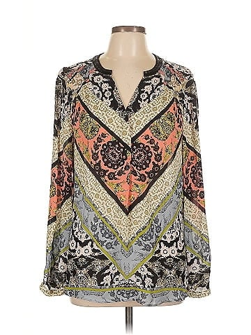 Hale Bob Long Sleeve Silk Top (view 1)