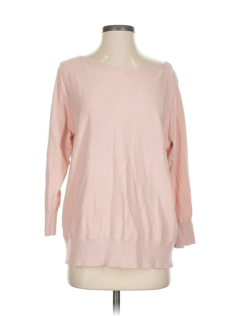 Pre-owned Halogen 3/4 Sleeve T-shirt In Pink