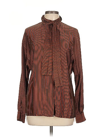 Linda Allard Ellen Tracy Long Sleeve Silk Top (view 1)