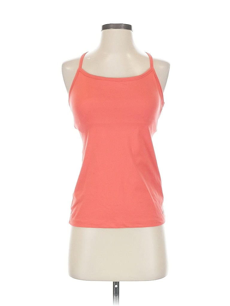 Pre-owned Eddie Bauer Tank Top Orange Halter Neckline Tops
