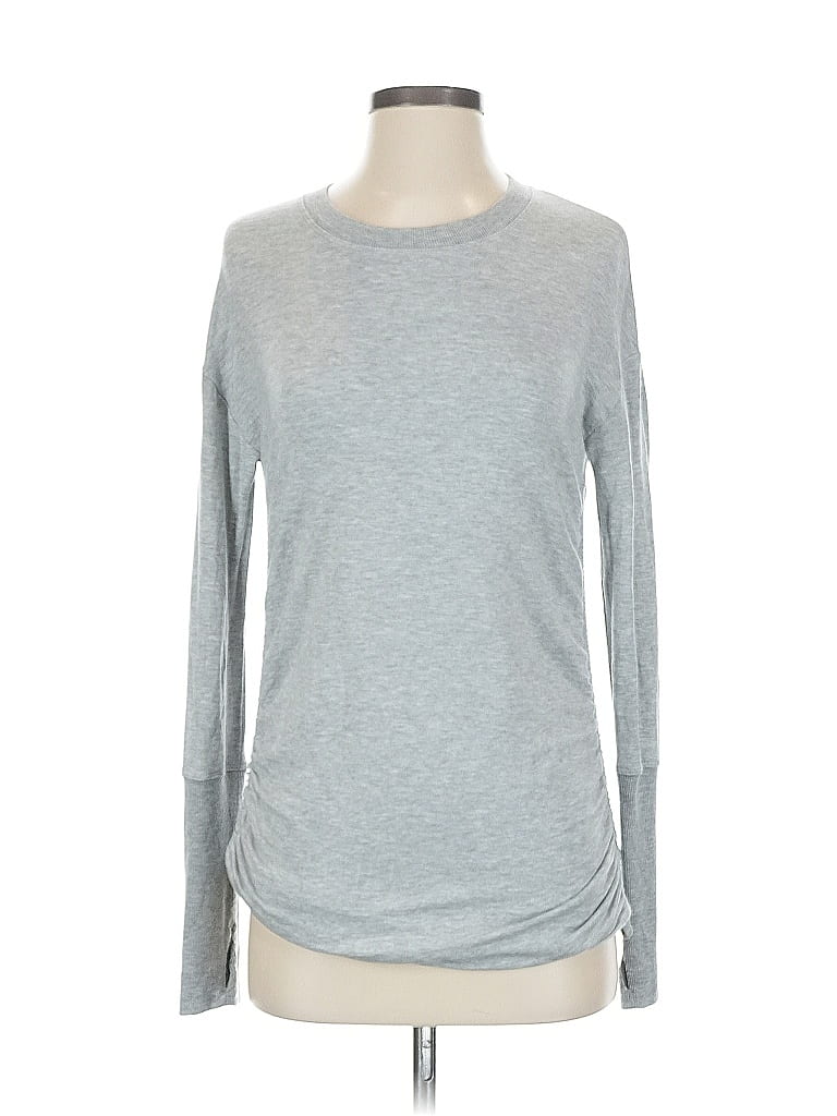 Pre-owned Athleta Long Sleeve T-shirt In Gray