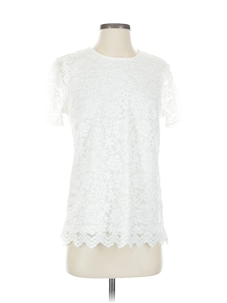 Pre-owned Assorted Brands Short Sleeve Blouse In White