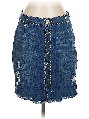 Jolt Denim Skirt (view 1)